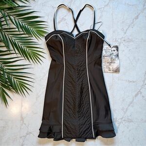 GUESS Los Angeles Y2K Corset-Style Mini Dress – Black (NWT) – Size 1/Small